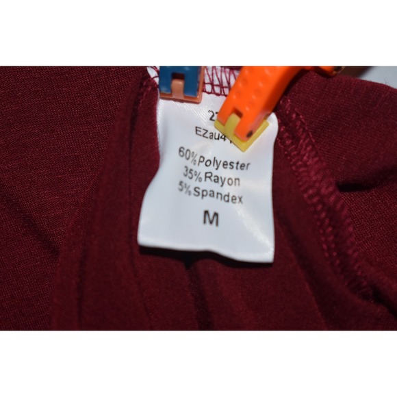 Automet Womens Top Short Sleeve Shirt Burgundy Size Medium‎ - Picture 3 of 4